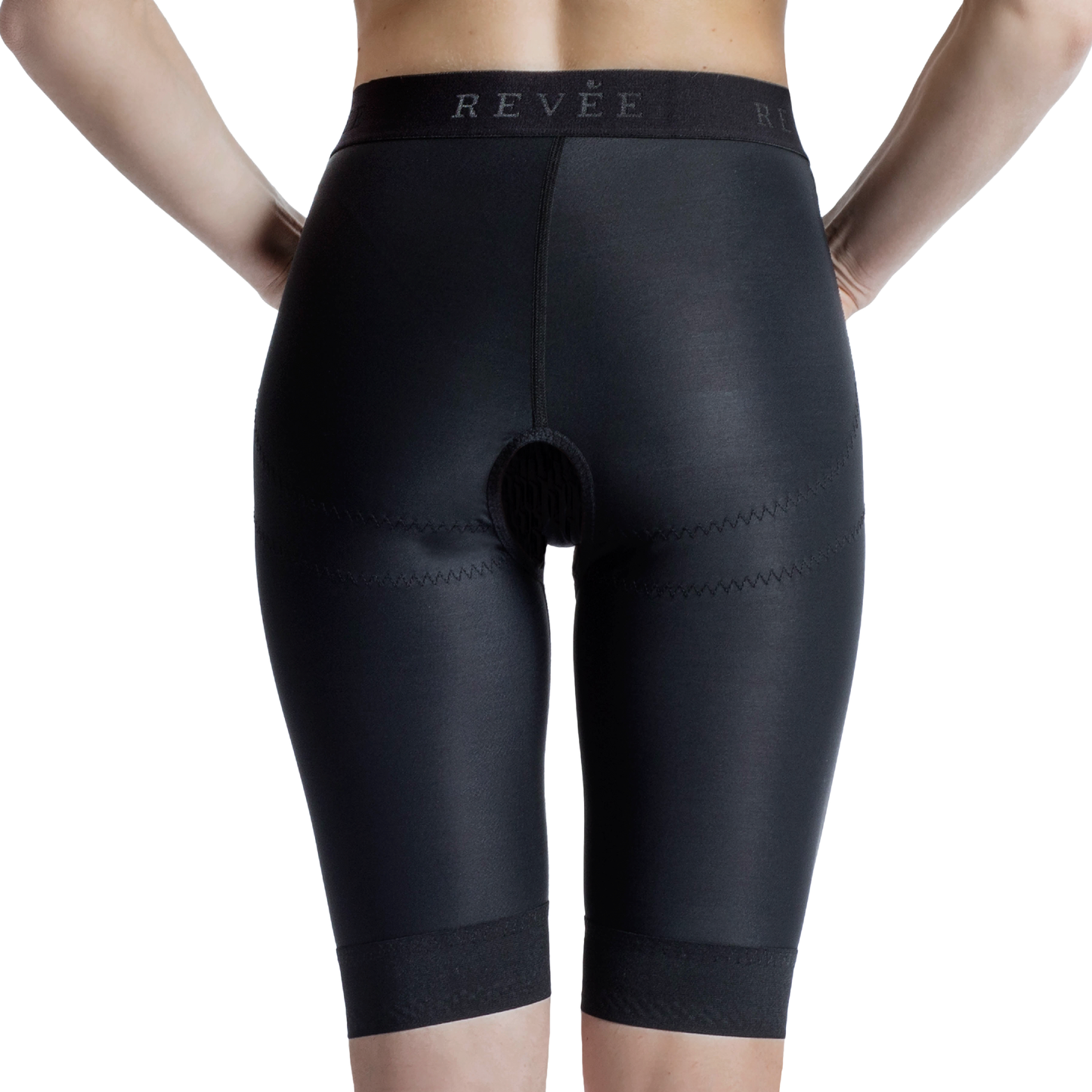 Short liposuction garment – REV.0101, Black, XL