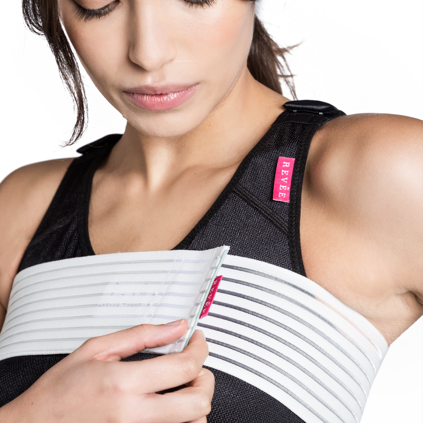 Breast compression belt – REV.0201, White, one-size