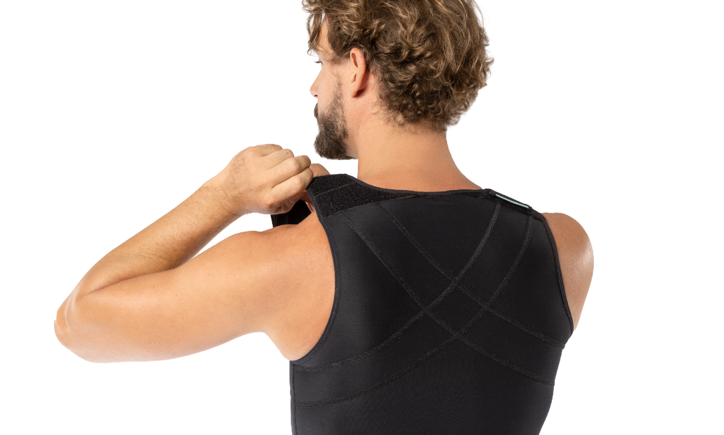 Corset for gynecomastia and flank liposuction – REV.031, Black, S