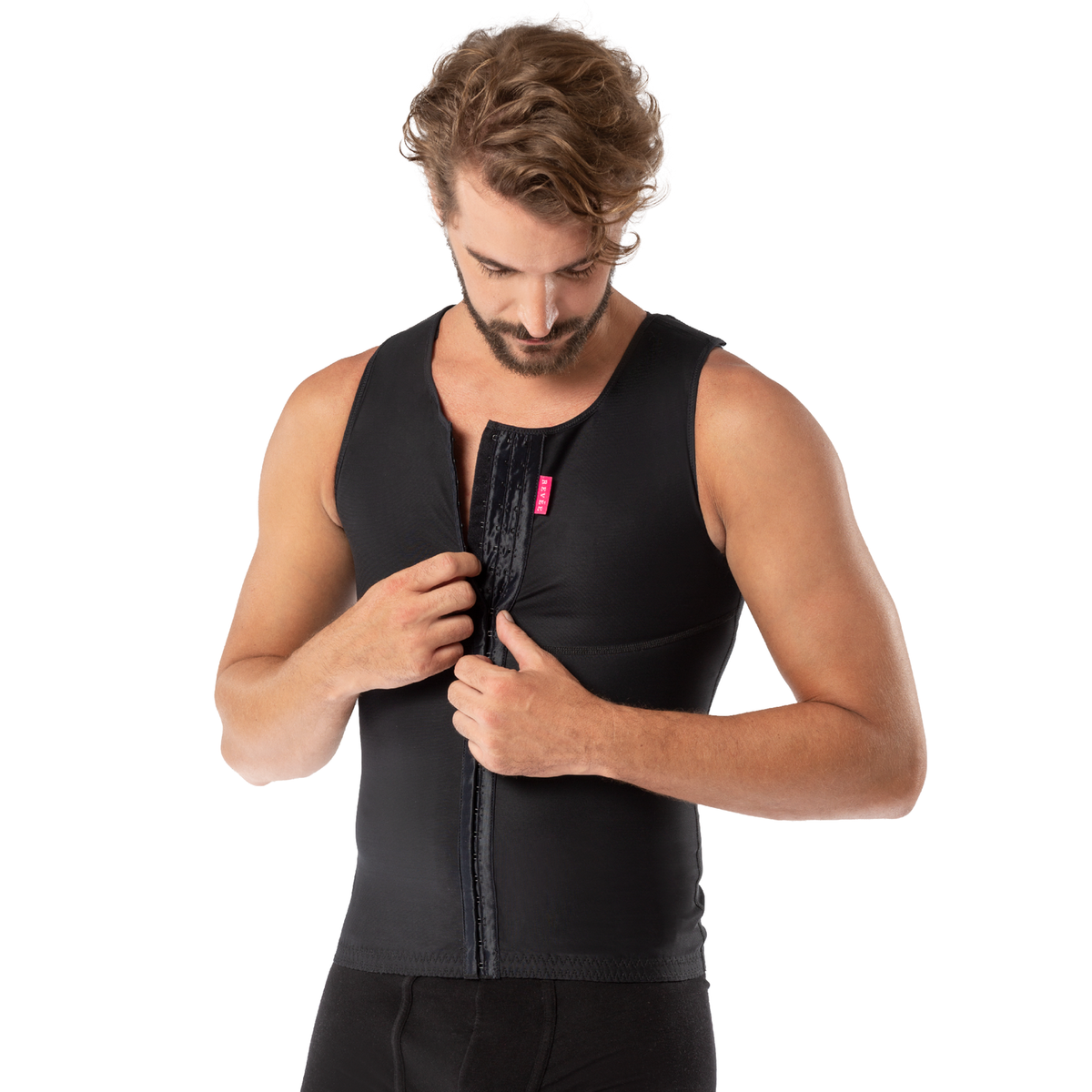 Corset for gynecomastia and flank liposuction – REV.031, Black, L