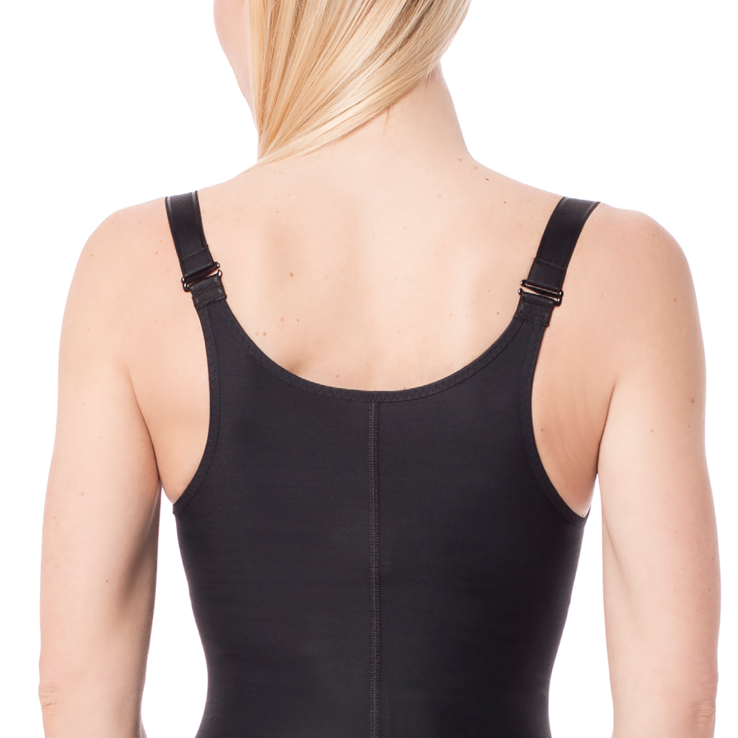 Garment for liposuction below breasts and knees, upper in the back – REV.0407, Black, XXL