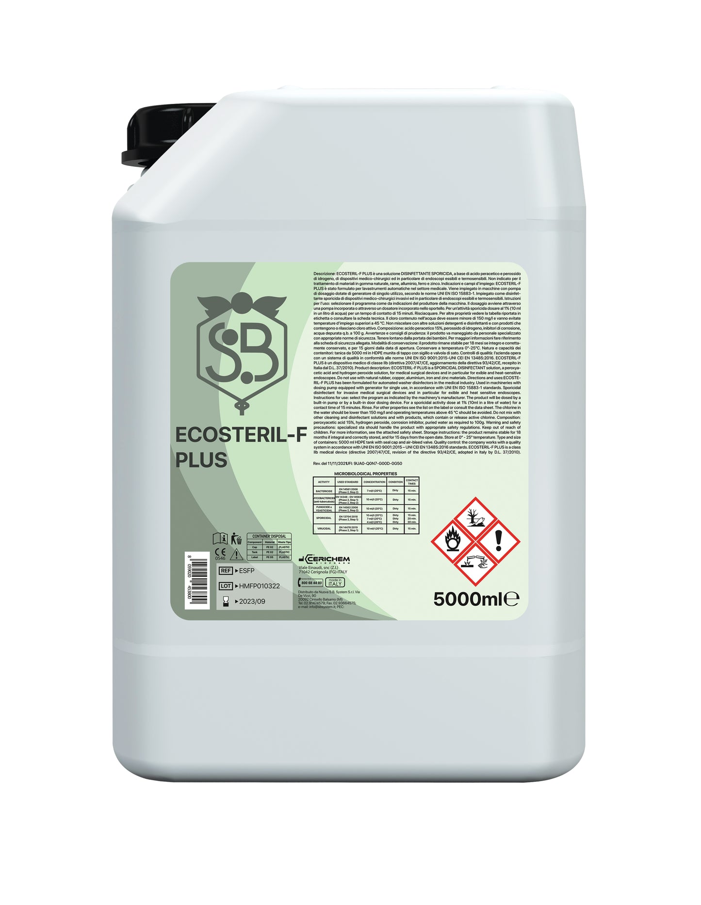 ECOSTERIL-F PLUS  Desinfektionslösung 5L (Gefahrgut: UN 3109)